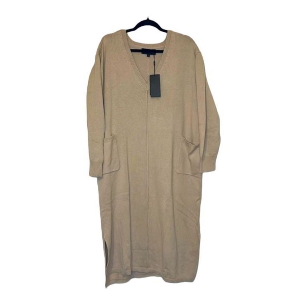 BNWT Cashmere/Cotton 11 Honore Oatmeal Nola Sweater Dress 3X. Retails $288 - Picture 2 of 11